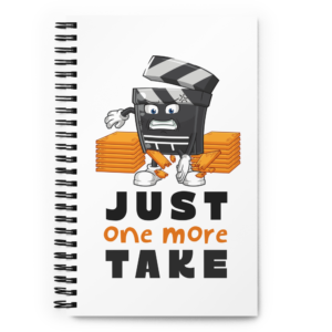 Just One More Take content creator notebook journal design