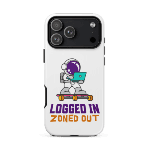 Logged In Zoned Out remote work phone case