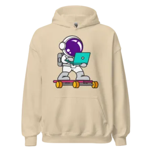 Logged In Zoned Out remote work hoodie design