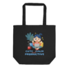 Cute Calm and Productive work from home content creator tote bag design