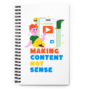 Making Content Not Sense content creator notebook journal design