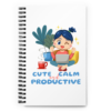 Cute Calm and Productive work from home content creator notebook design