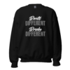 Built Different Broke Different relatable statement sweatshirt design