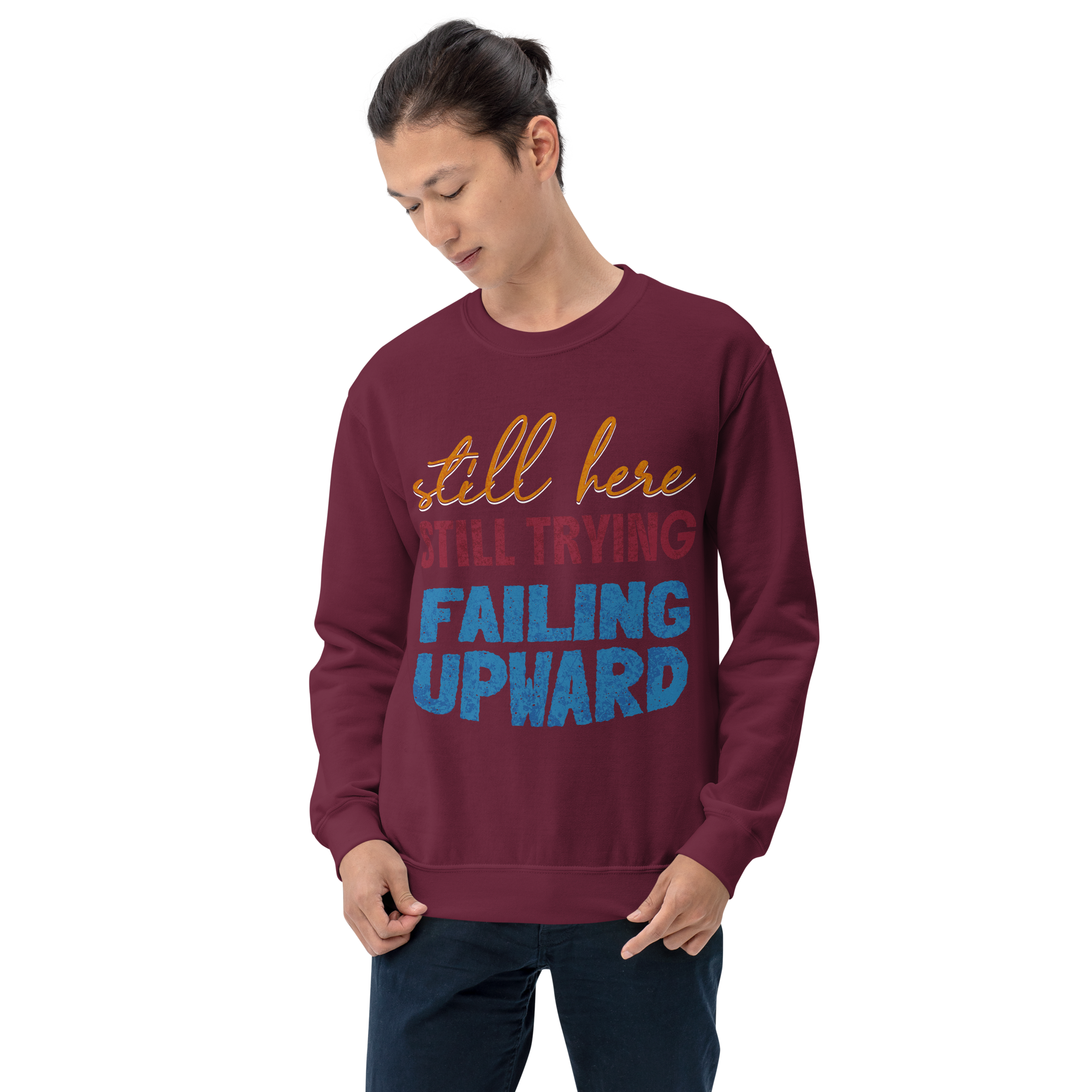 unisex-crew-neck-sweatshirt-maroon-front-6a0547b9e30bb.png