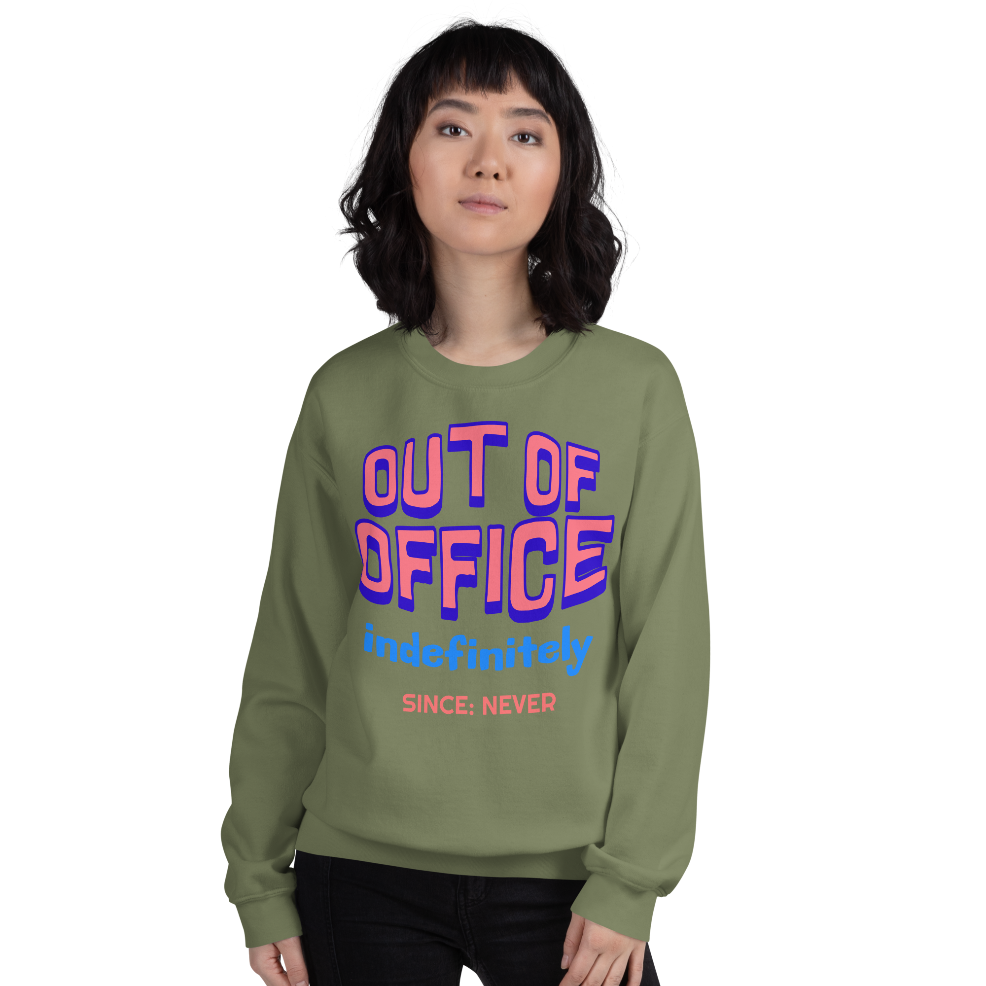 unisex-crew-neck-sweatshirt-military-green-front-6a0418bd73327.png