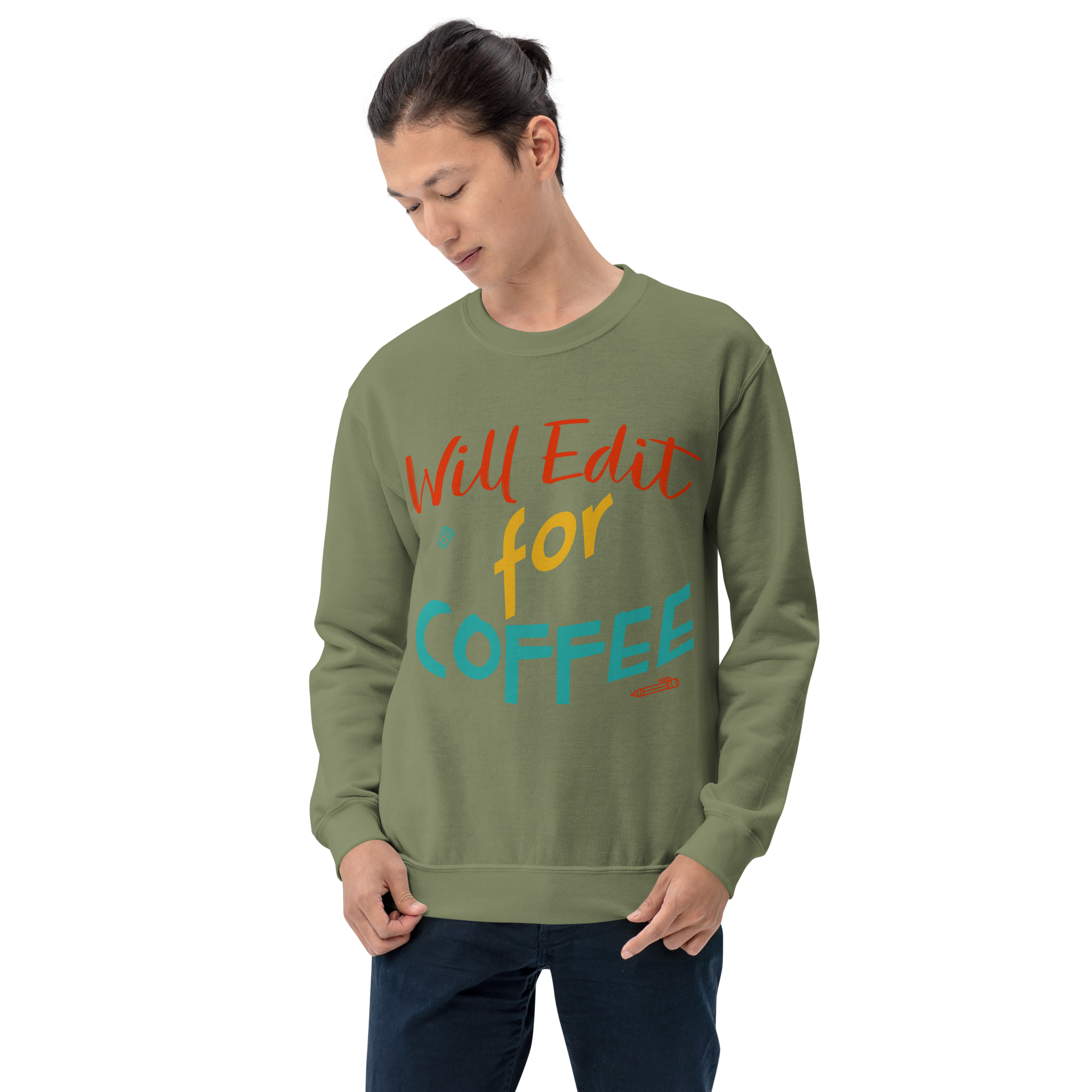 unisex-crew-neck-sweatshirt-military-green-front-6a094e74cd457.png