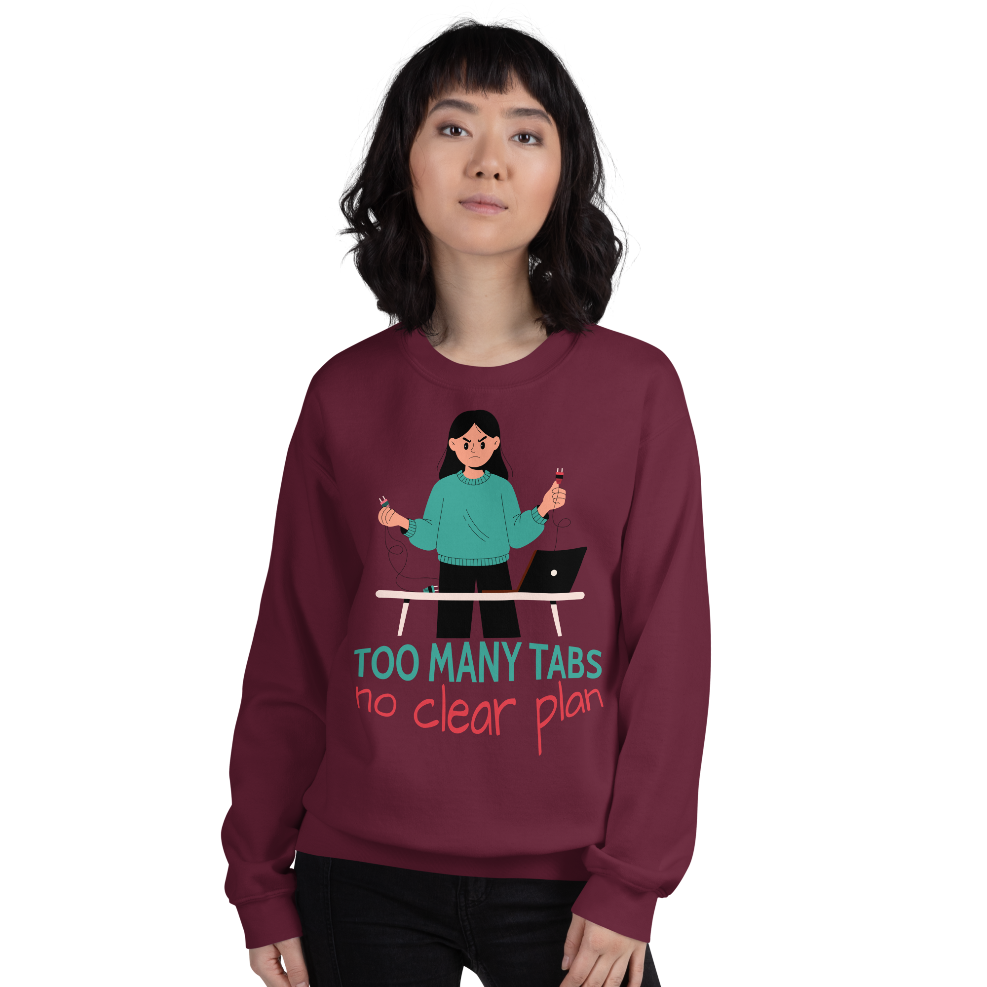 unisex-crew-neck-sweatshirt-maroon-front-6a55e69531628.png