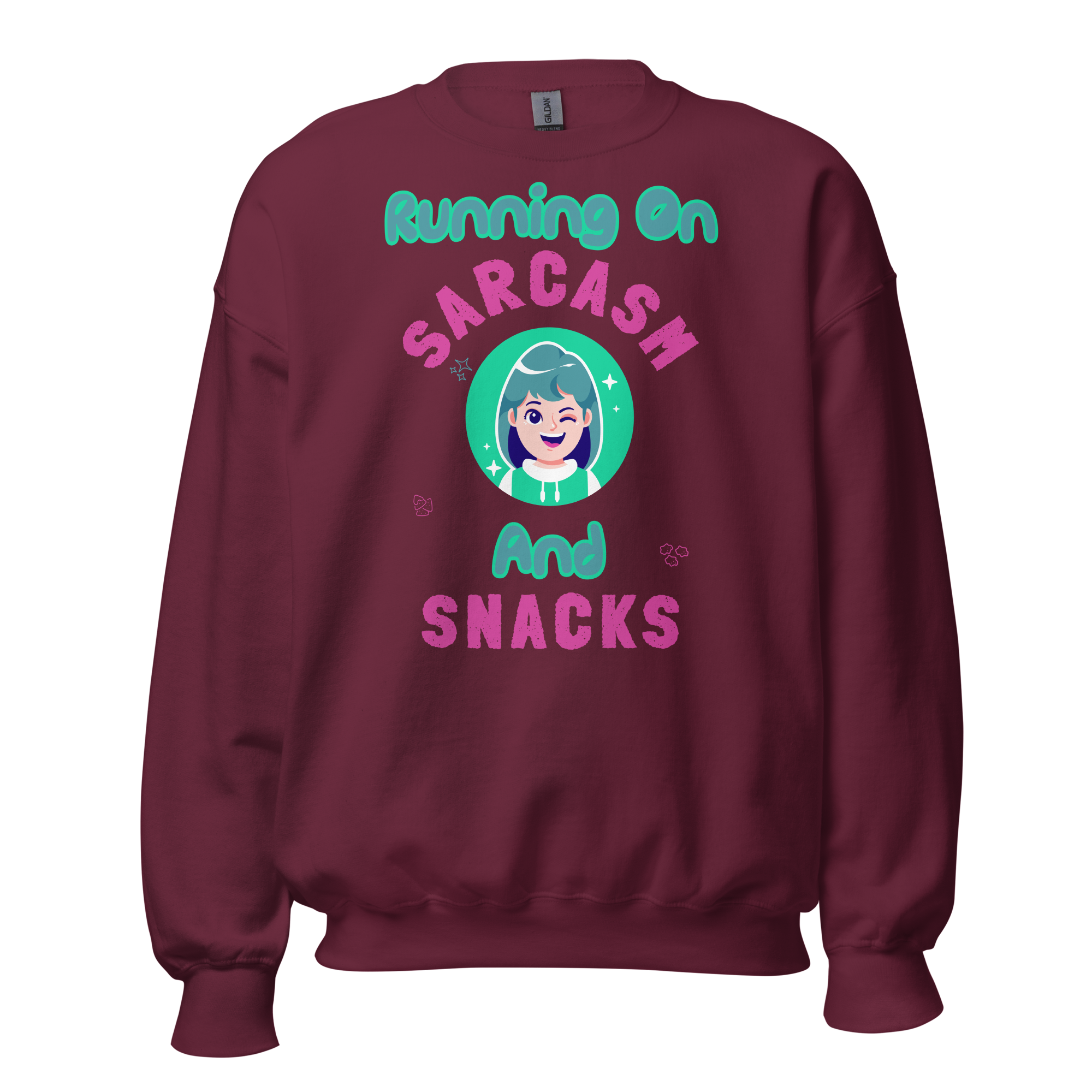 unisex-crew-neck-sweatshirt-maroon-front-6a7d2e9f8bc0b.png